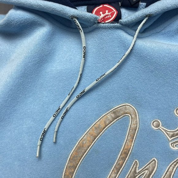 Vintage JNCO Jeans Hoodie baby blue Y2K Sweatshirt size Large - Picture 6 of 7